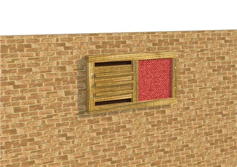 Technical render of a Sensory Panel with Funturf and Timber Bumps